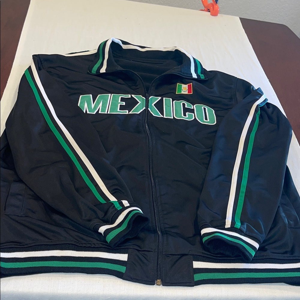 T0204121 Black Mexico soccer Jacket